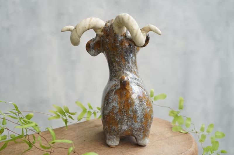 Goat, handmade ceramics, Smiling Goat