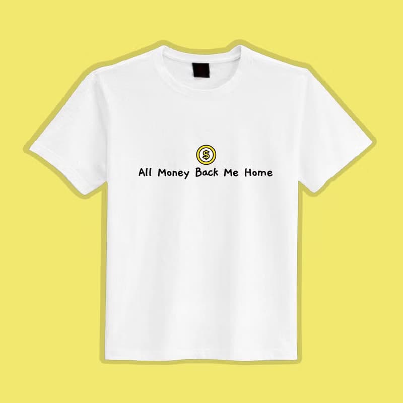 All Money Back Me Home 嗡嘛呢唄咪吽 文創 衣服 T恤 黑T 純棉