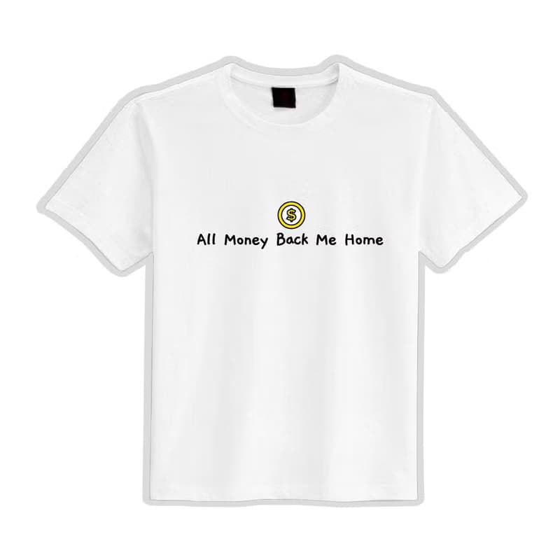 All Money Back Me Home 嗡嘛呢唄咪吽 文創 衣服 T恤 黑T 純棉