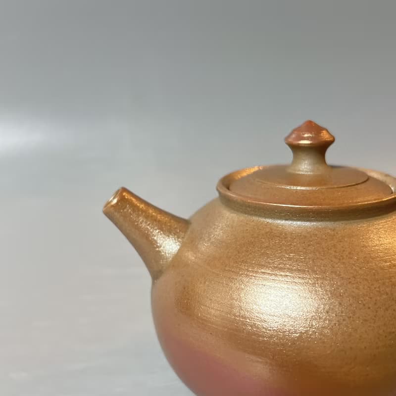 柴燒古樸落灰金彩茶壺 / 小平凡手作