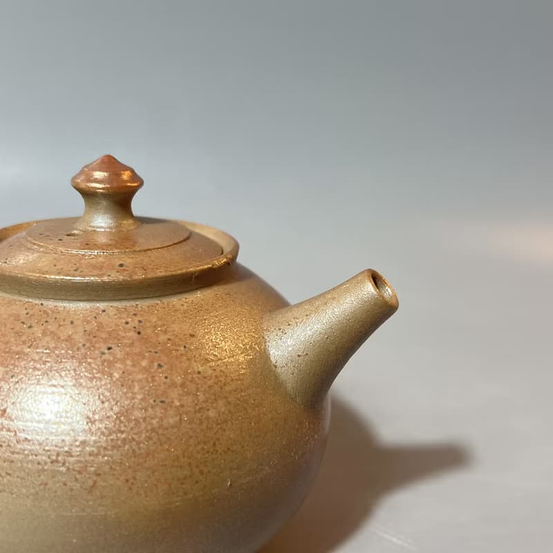 柴燒古樸落灰金彩茶壺 / 小平凡手作