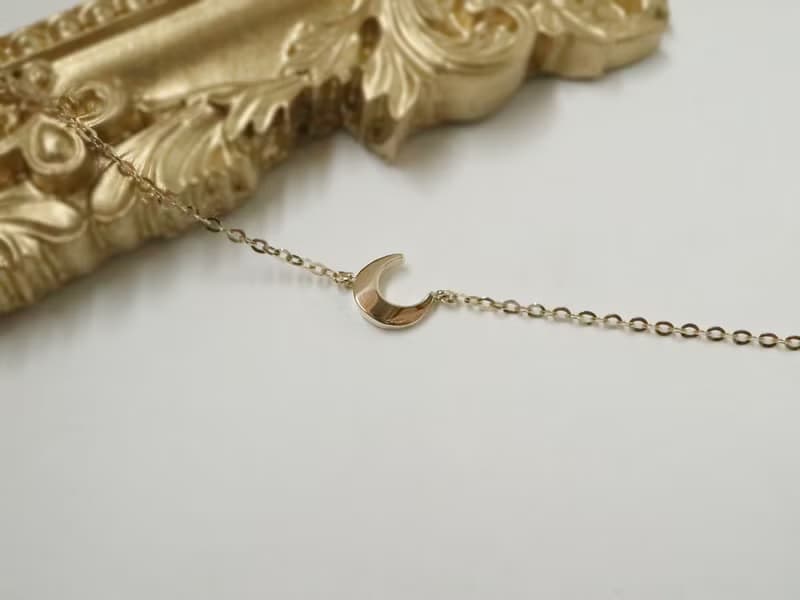 月牙亮面14K金手鍊