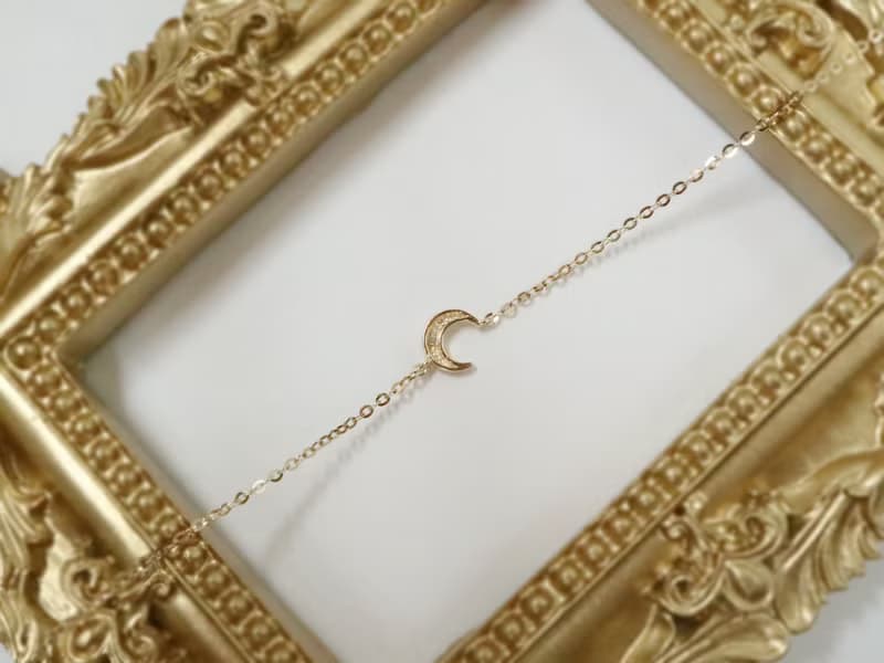 月牙亮面14K金手鍊