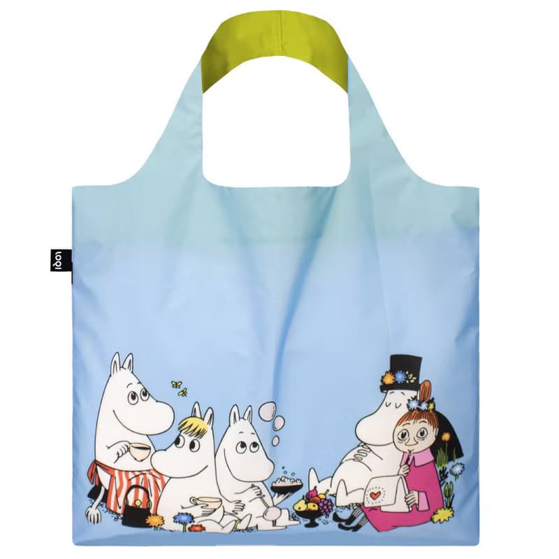 LOQI 環保材質春捲包/購物袋-MOOMIN野餐(無扣帶、無暗袋)