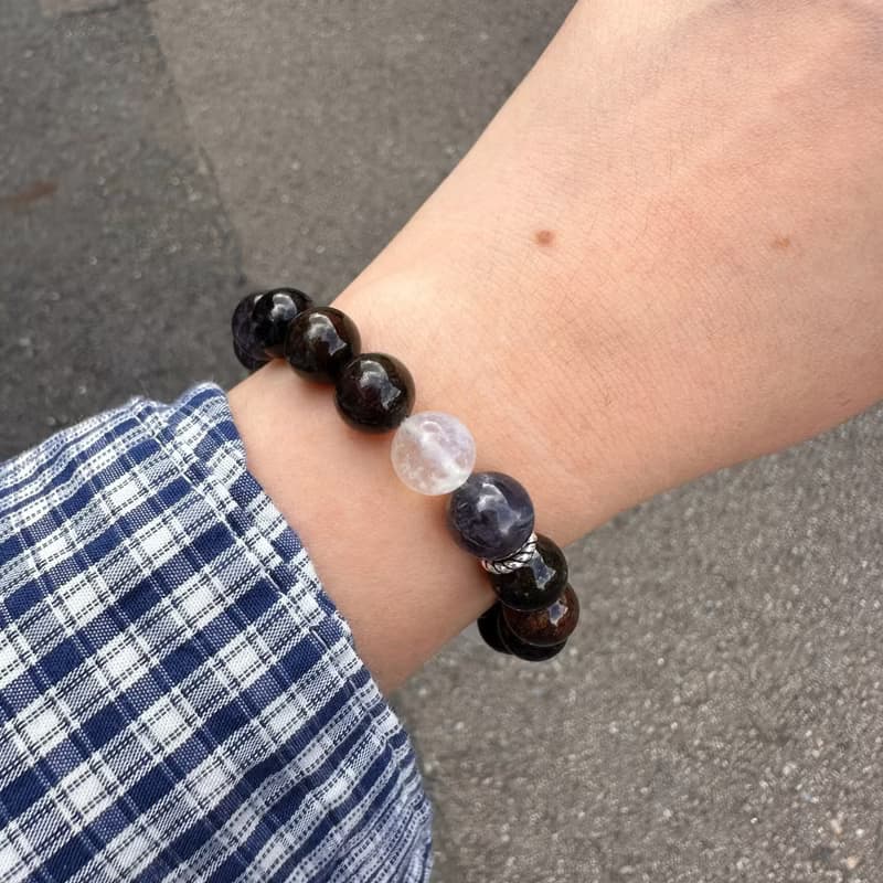 夜光深守 月光石手串 堇青石手串 設計手鍊 水晶手串 水晶手鍊