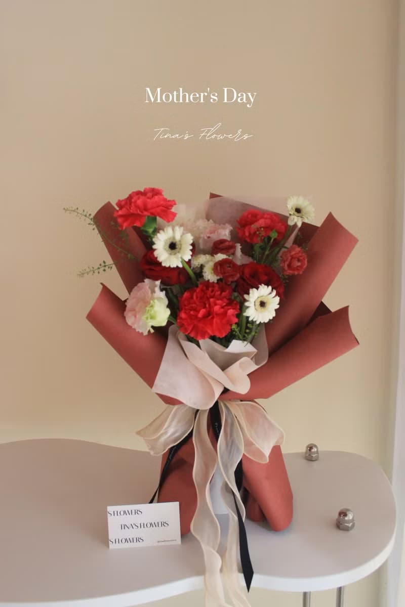 康乃馨花束 母親節鮮花花束 母親節花禮 紅色系