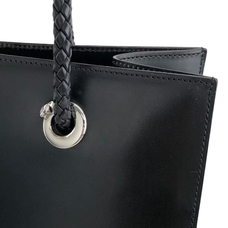 【 日本直送　名牌中古包 】Cartier カルティエ ハンドバッグ ブラック パンテール レザー vintage ヴィンテージ オールド amhwat
