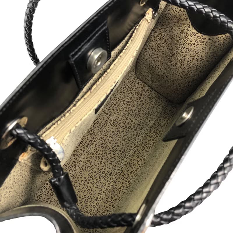 【 日本直送　名牌中古包 】Cartier カルティエ ハンドバッグ ブラック パンテール レザー vintage ヴィンテージ オールド amhwat