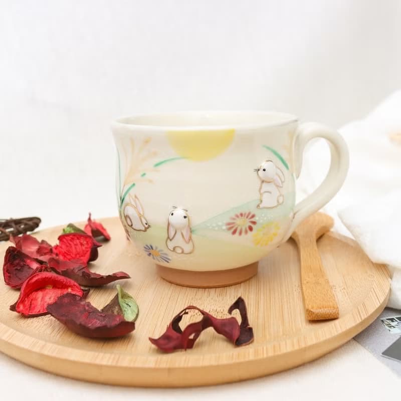 京燒立體馬克杯 - 月見兔