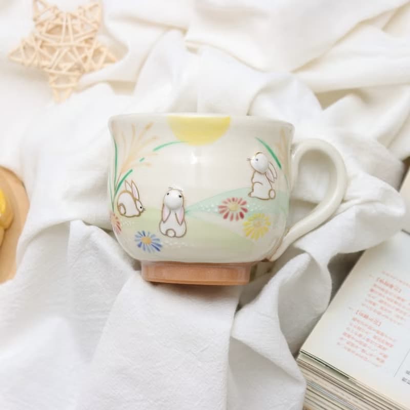 京燒立體馬克杯 - 月見兔