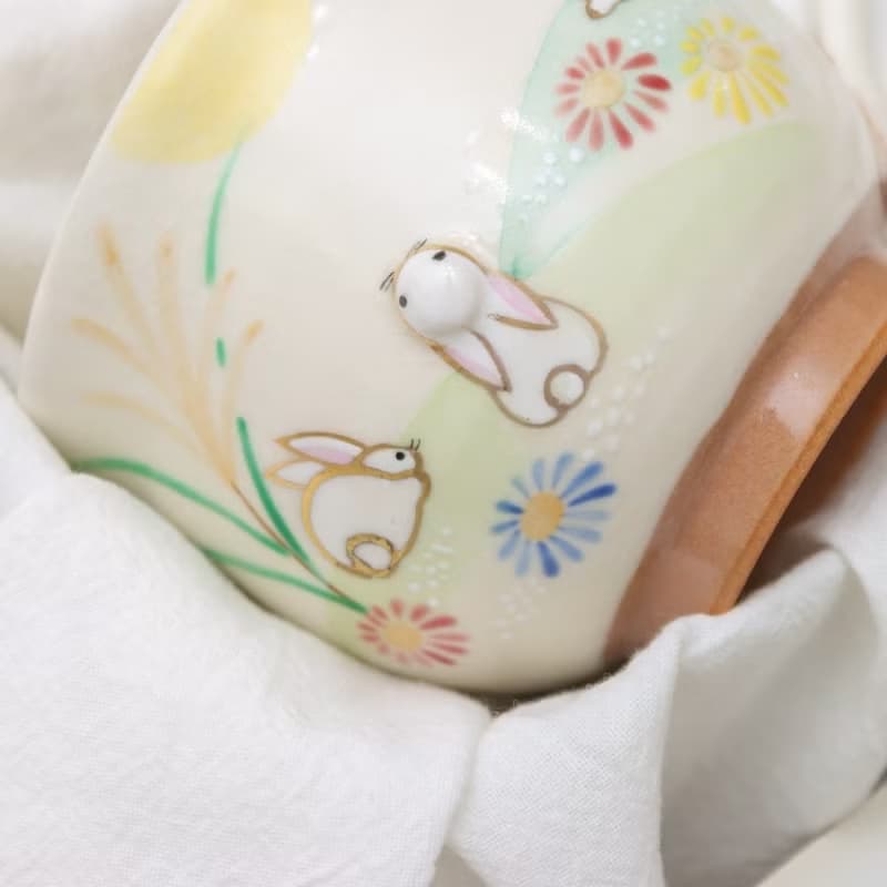 京燒立體馬克杯 - 月見兔