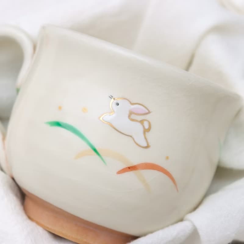 京燒立體馬克杯 - 月見兔