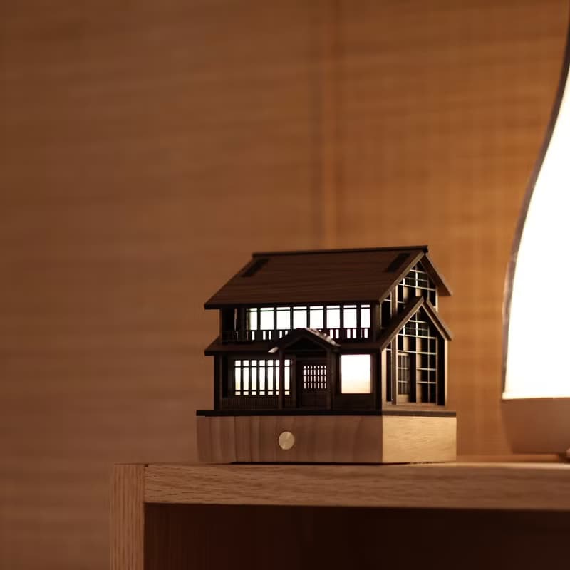【日式夜燈-井宿二/老湯屋】床頭燈/桌面擺件/原創設計/USB