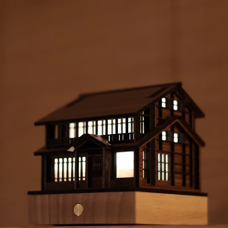 【日式夜燈-井宿二/老湯屋】床頭燈/桌面擺件/原創設計/USB/LED