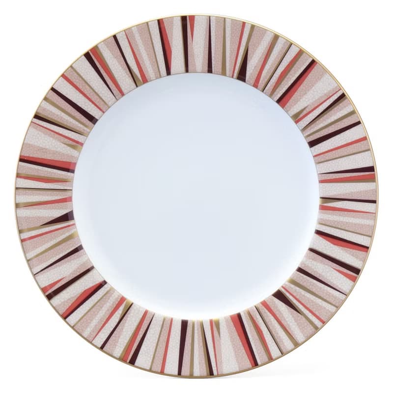 【NARUMI】Mordern Stripes 食尚摩登主餐盤(21cm)-桔紅