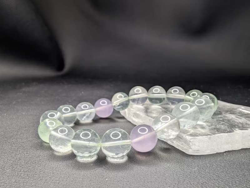 彩螢石 11mm 手串 手鍊 天然水晶 水晶