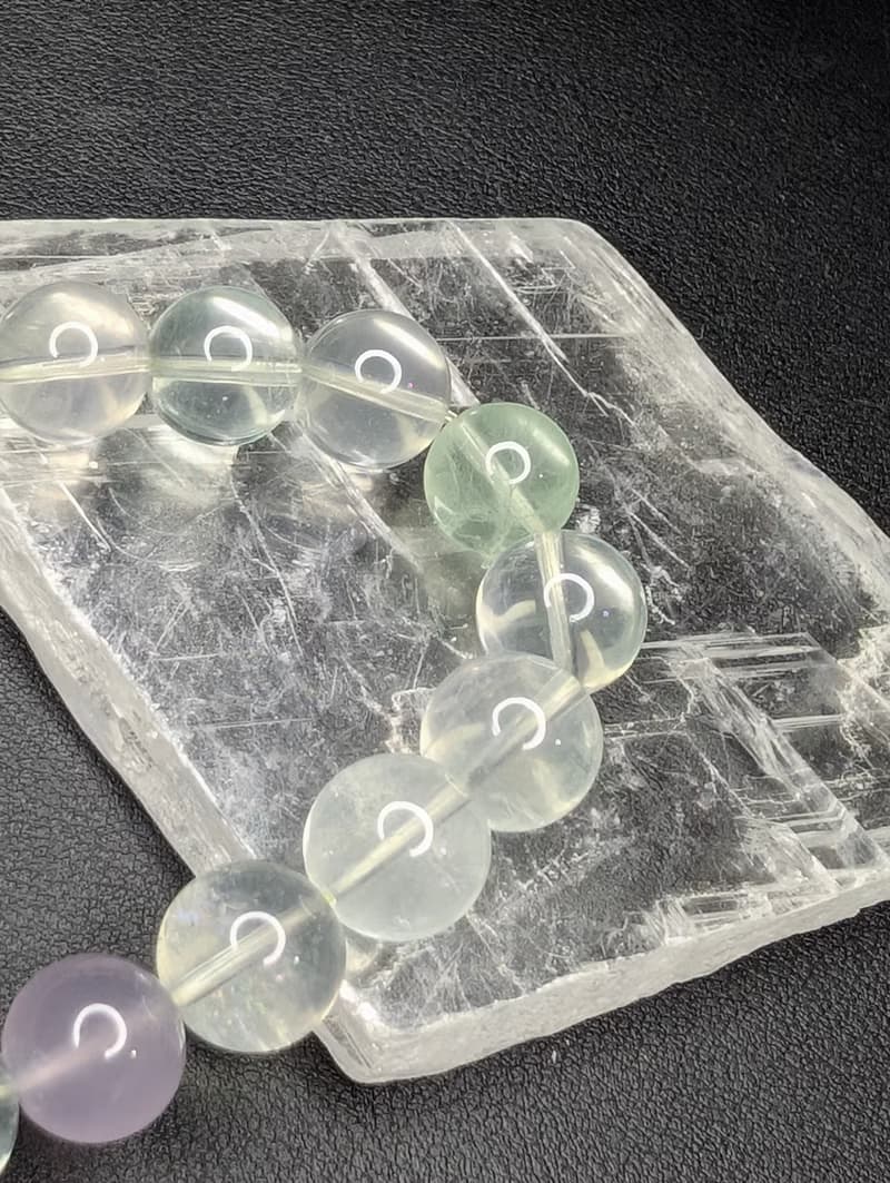 彩螢石 11mm 手串 手鍊 天然水晶 水晶