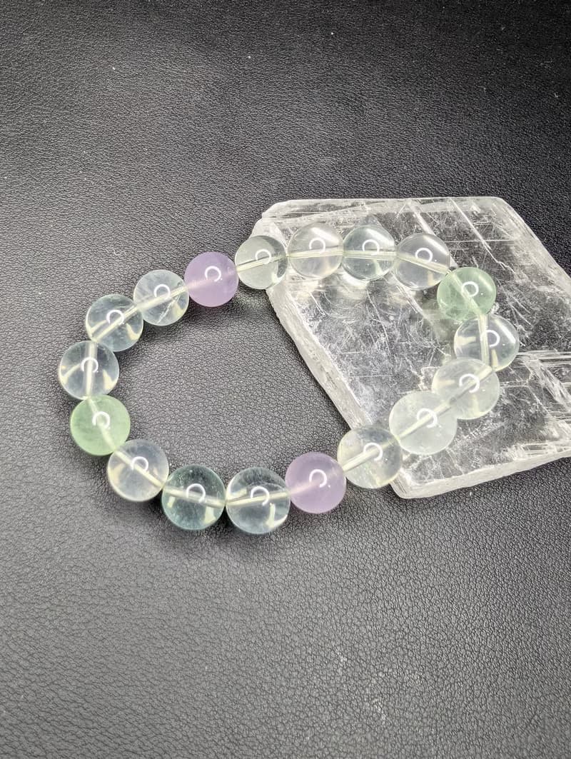 彩螢石 11mm 手串 手鍊 天然水晶 水晶
