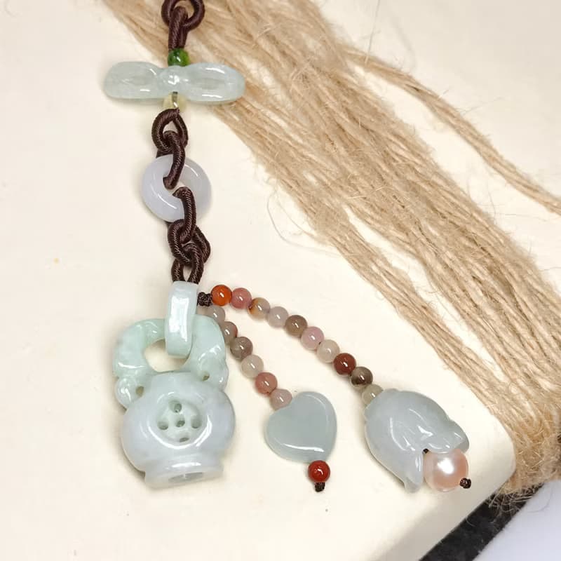 冰種翡翠旗袍扣 | 天然緬甸A貨翡翠 | 送禮