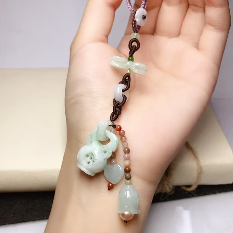 冰種翡翠旗袍扣 | 天然緬甸A貨翡翠 | 送禮