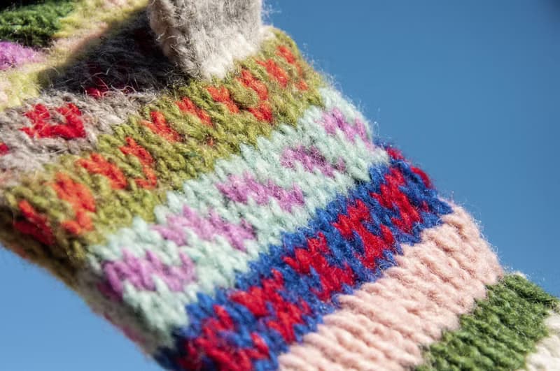 手織純羊毛針織手套/可拆卸保暖手套/內刷毛手套/觸控手套-北歐