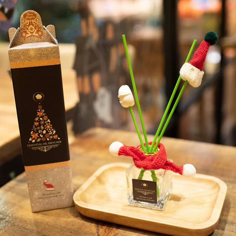 QIDINA 日用館 冬季聖誕暖心珪藻土精油擴香瓶 50ml