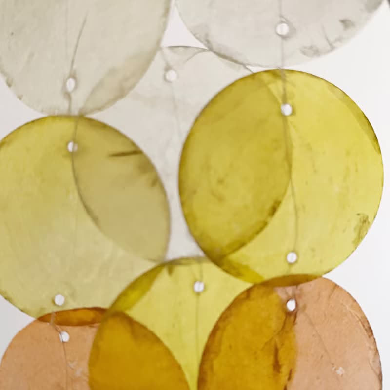 DIY-KIT|Italian Stationery-Spring Light-Circle(S)Shell Wind Chime Mobile |#0-457