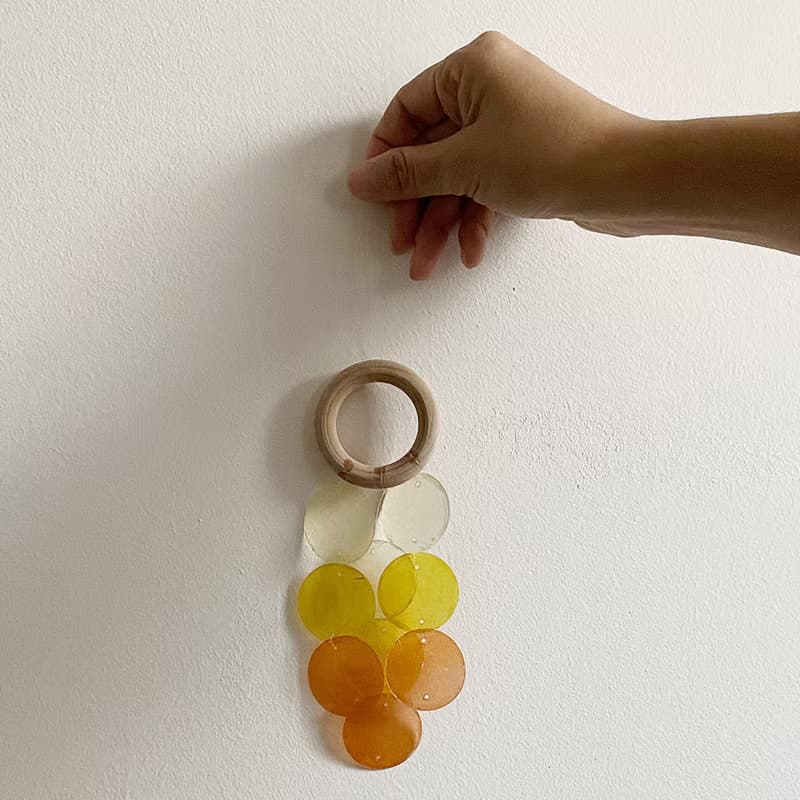 DIY-KIT|Italian Stationery-Spring Light-Circle(S)Shell Wind Chime Mobile |#0-457