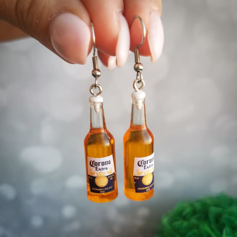 伏特加啤酒耳環怪異愛爾蘭搞笑酒精飲料瓶耳環