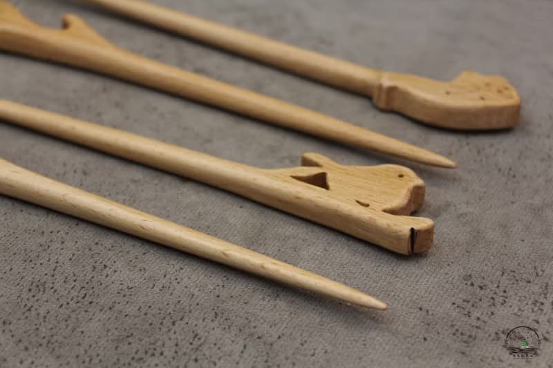 原木手工髮簪 簡約風 復古風