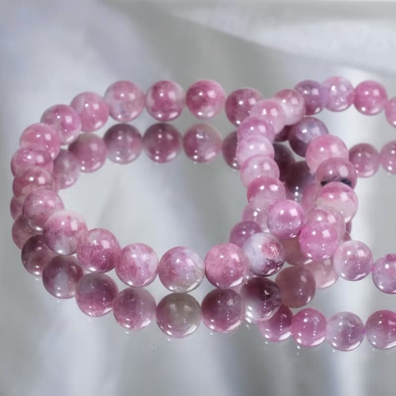 桃紅紫色梅花碧璽水晶手鍊│情感療癒 人緣桃花 吉祥招貴人 開運