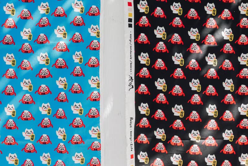 兔子設計款布料 - 招財貓福神