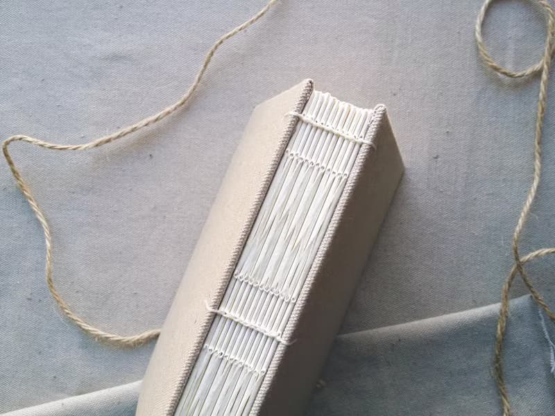 簡約麻素 法式科普特線裝書 訂製 情人節禮物