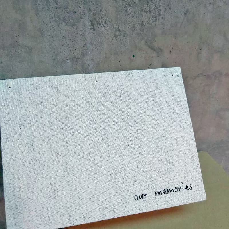 簡約麻素 法式科普特線裝書 訂製 情人節禮物