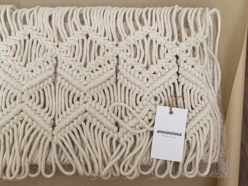 Macrame 編織 簡約 對稱 大型 掛飾 門簾