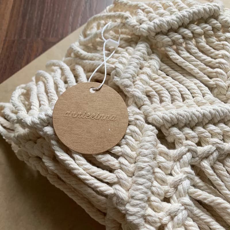 Macrame 編織 簡約 對稱 大型 掛飾 門簾