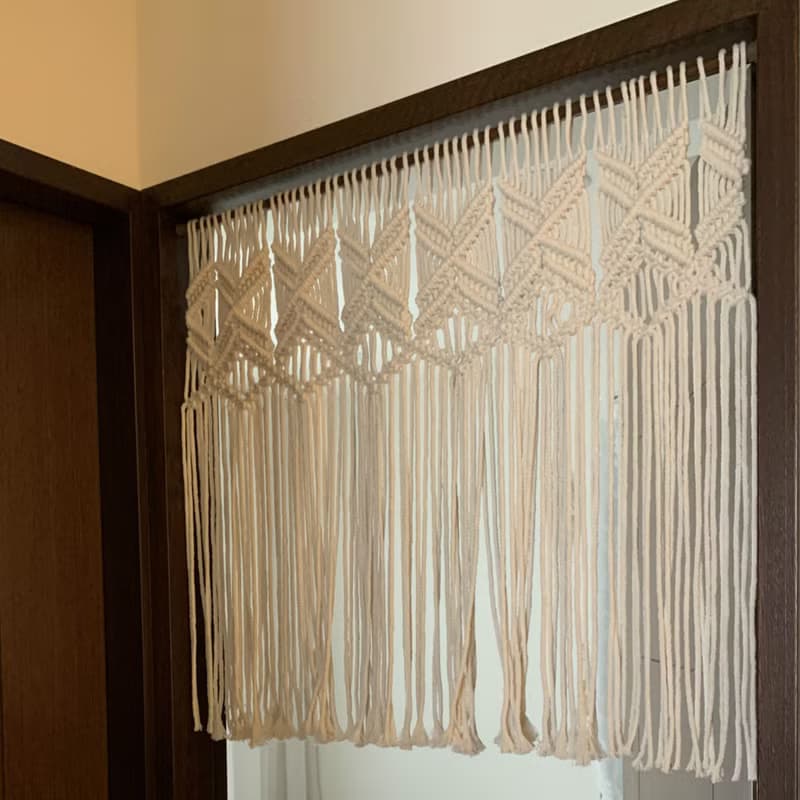Macrame 編織 簡約 對稱 大型 掛飾 門簾
