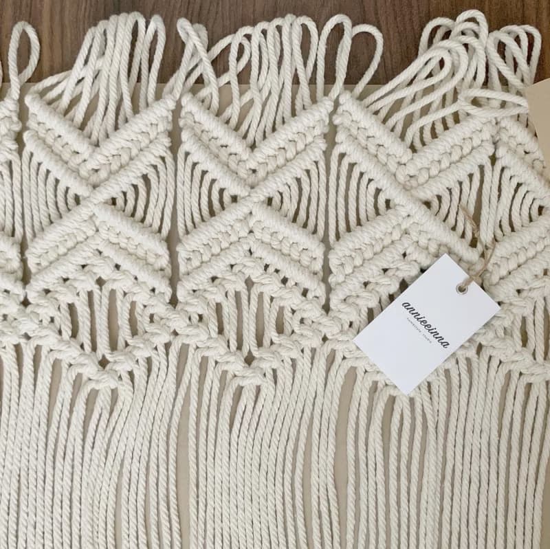 Macrame 編織 簡約 對稱 大型 掛飾 門簾