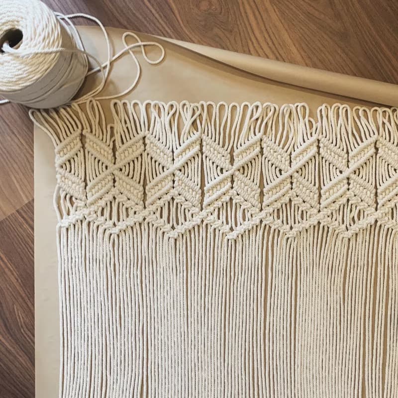 Macrame 編織 簡約 對稱 大型 掛飾 門簾