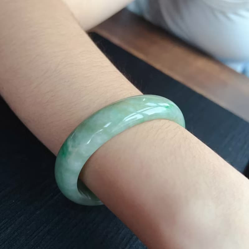 三彩翡翠貴妃鐲 | 17.5圍 | 天然緬甸玉翡翠A貨 | 送禮