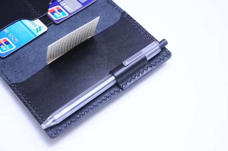 雙咭位插筆護照夾 黑色 好好縫 皮革材料包  PASSPORT HOLDER 