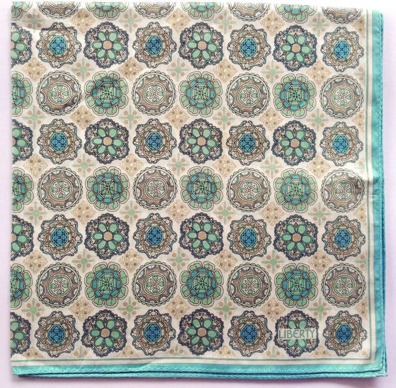 Liberty Vintage Handkerchief Floral Flower Sign 23 x 23 inches