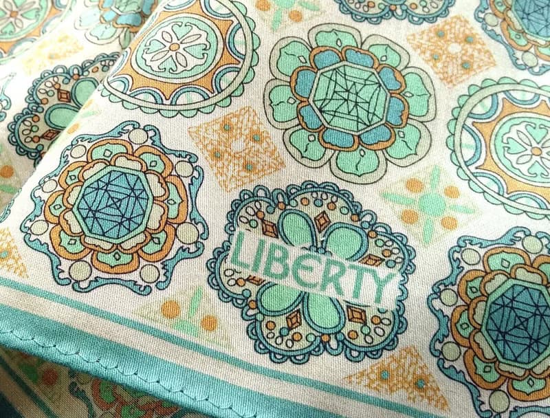 Liberty Vintage Handkerchief Floral Flower Sign 23 x 23 inches
