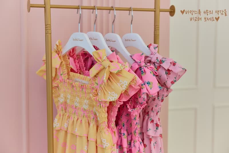 Rose Bow Smoked Dress - Light Pink