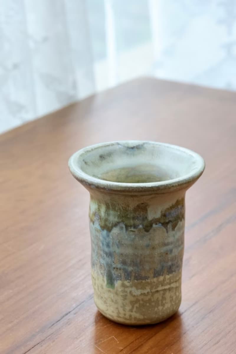 喬遷禮物/迷你乾花器 手拉胚半瓷半陶 花插小瓶 可放牙籤單據發票