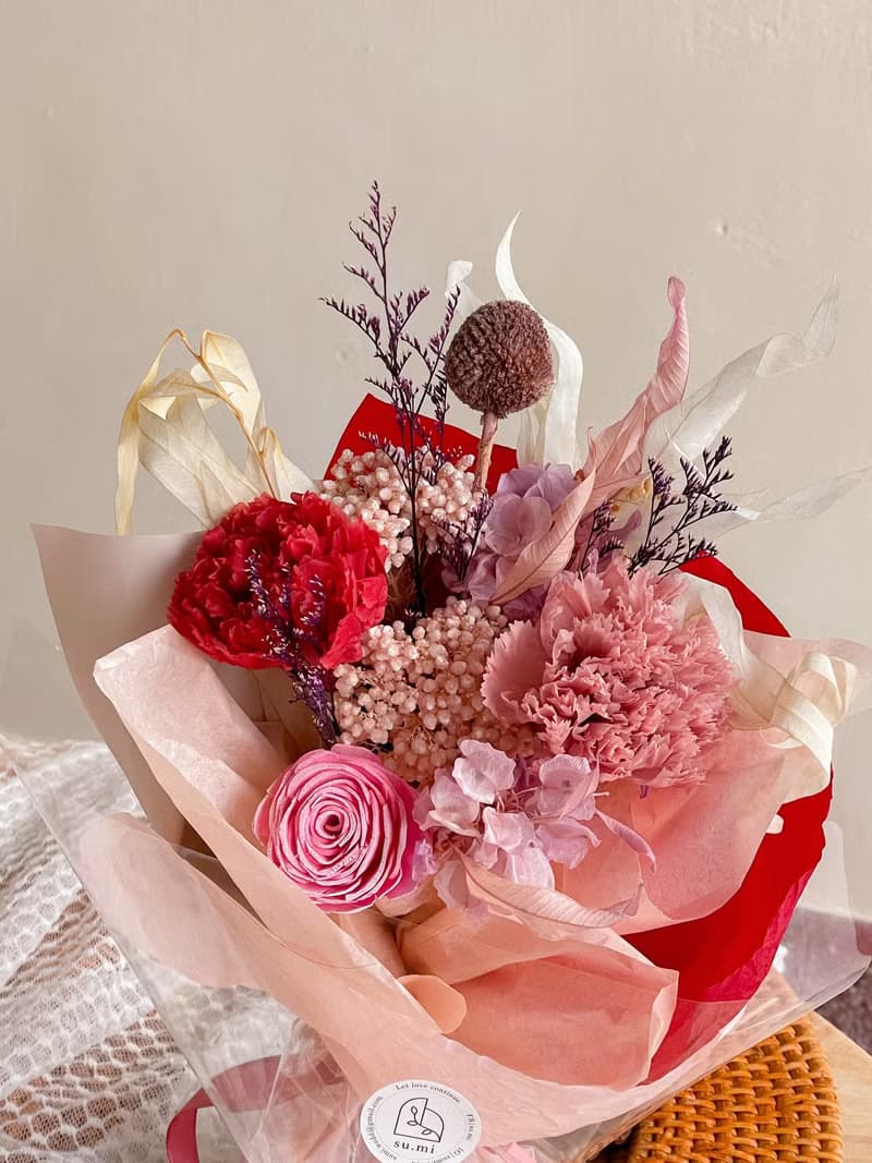 畢業來點—蛋糕沙拉 x 不凋乾燥花花束