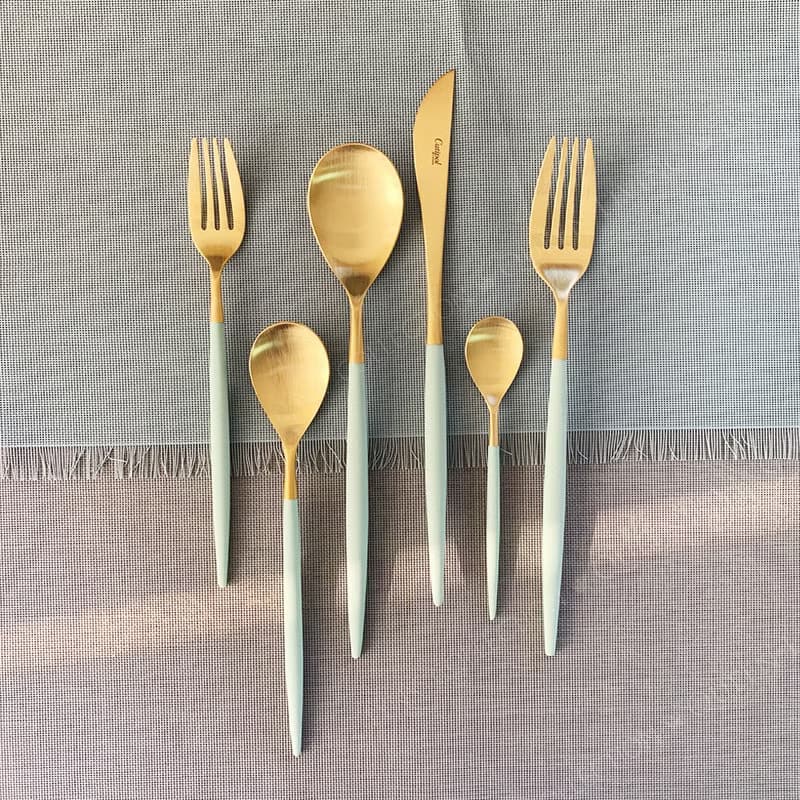 葡萄牙 Cutipol  MIO  青玉金  主餐三件組(刀叉匙)