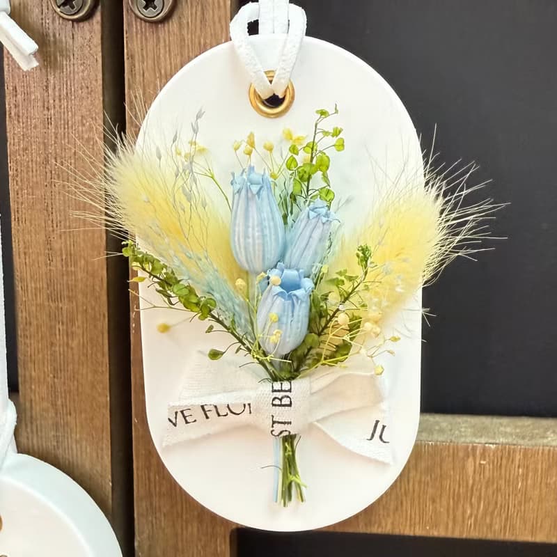 和式永生花小花束擴香石 連精油禮盒套裝 英國梨 白蘭花 薰衣草