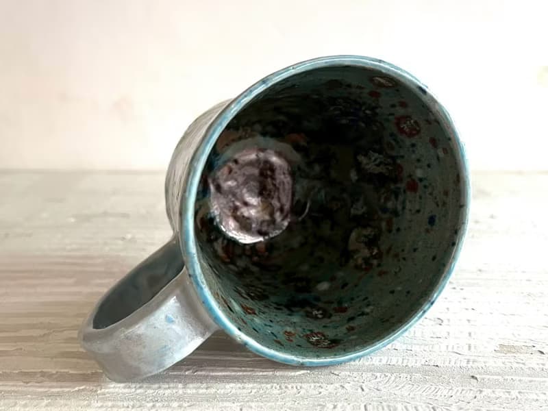 手繪風植物圖鑑陶製咖啡杯_陶器馬克杯