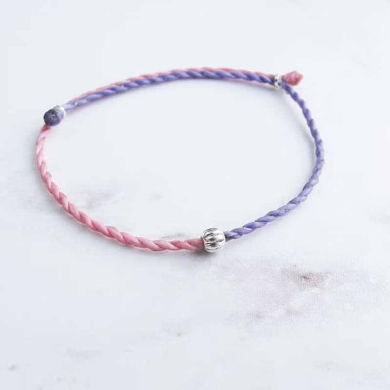 【手編蠟繩】雙色幸運手繩 | 蠟線手鍊 | 大員囡仔